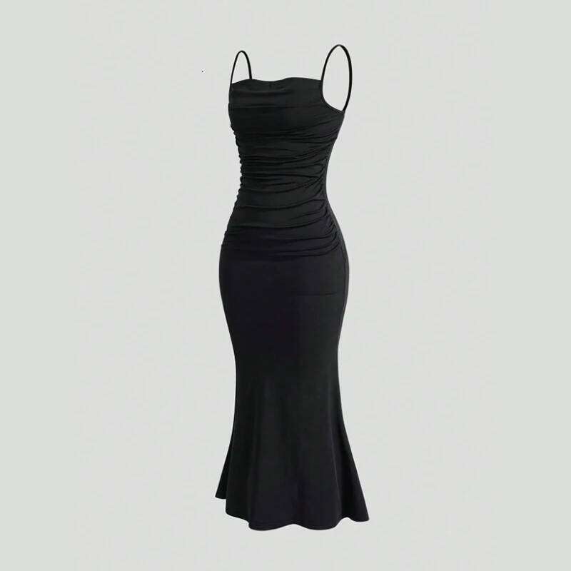 Women's Party Spaghetti Strap Elegant Slim Formal Evening Wedding Guest Multi-Color Summer Dresses C260312