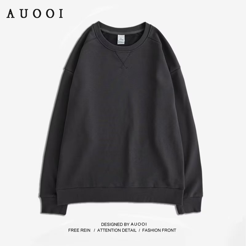 New Spring And Autumn Solid Color Cotton-blend Designer Hoodie Heavyweight Sweatshirt Loose Casual Style For Men And Women Couple's Version Inver
