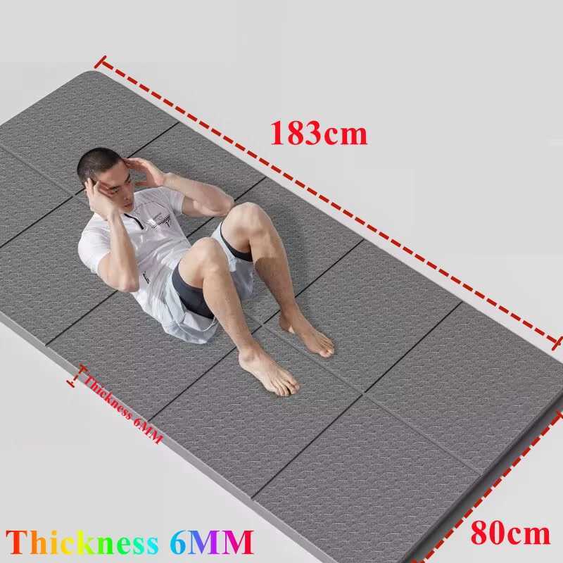 183x80x06cm Yoga Pilates Floor Workouts Foldable Yoga Mat Eco Friendly Folding Travel Fitness Exercise Double Sided Non-slip M260312