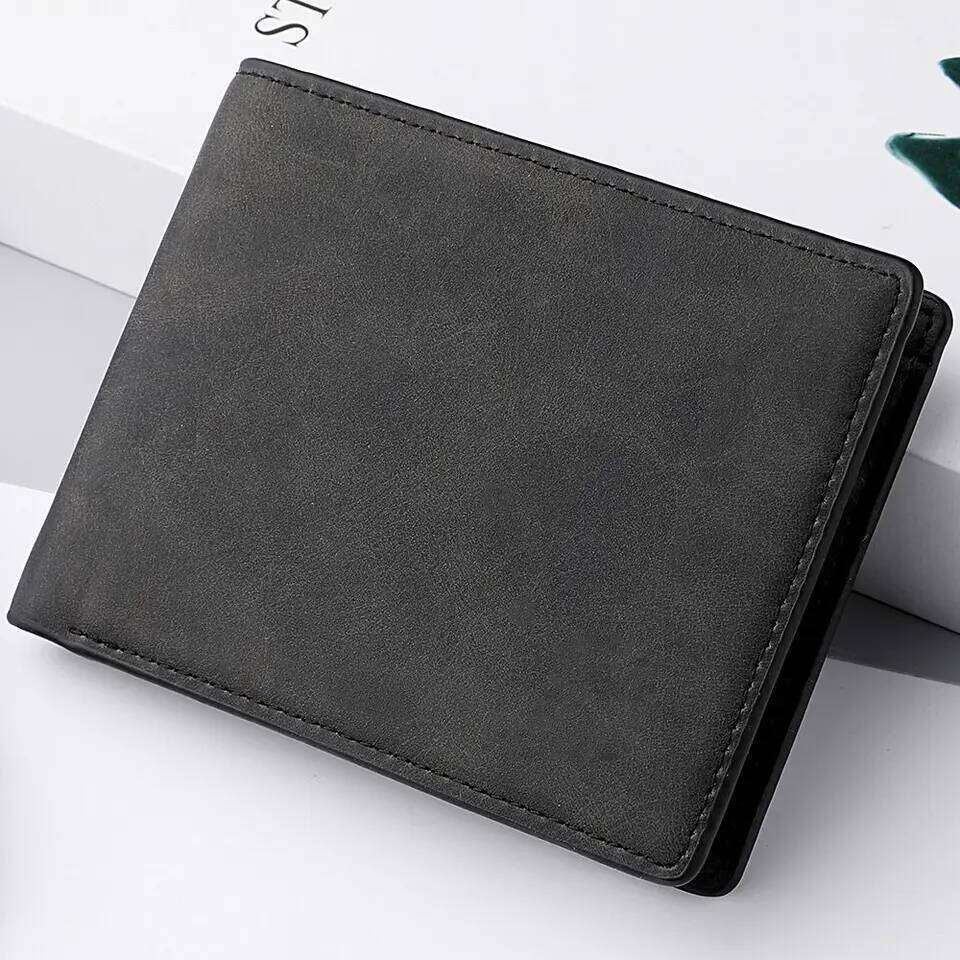 Multi-card Slot Men Wallet Fashion Folding Large-capacity Coin PU Leather Short Purse
