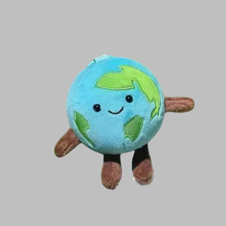 Celebrity-style small earth plush toy pendant, creative backpack decoration, keychain, birthday gift wholesale