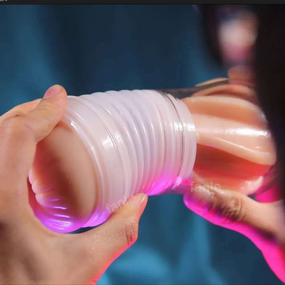 Male Masturbation Vagina Pussy Pocket Vacuum Endurance Exercise for Men Masturbator Cup Adult Sex Toys Blowjob Glans Trainer Z260312