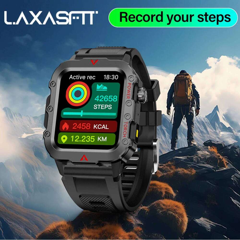 G.L Wear 2025 New Bluetooth Talk LED Flashlight Multi-function Outdoor Sports Smart Watch for Men Women