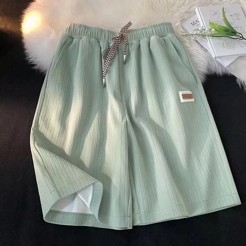 Sports Ice silk Shorts Breathable comfortable Summer Quick drying shorts Solid home sports Knee length Loose casual Pants 260228