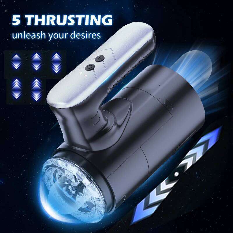 Automatic Male Masturbator Cup with 5 Thrusting Real Oral Vagina Vacuum Suction Vibrator Toys for Men Sex Shop Z260312