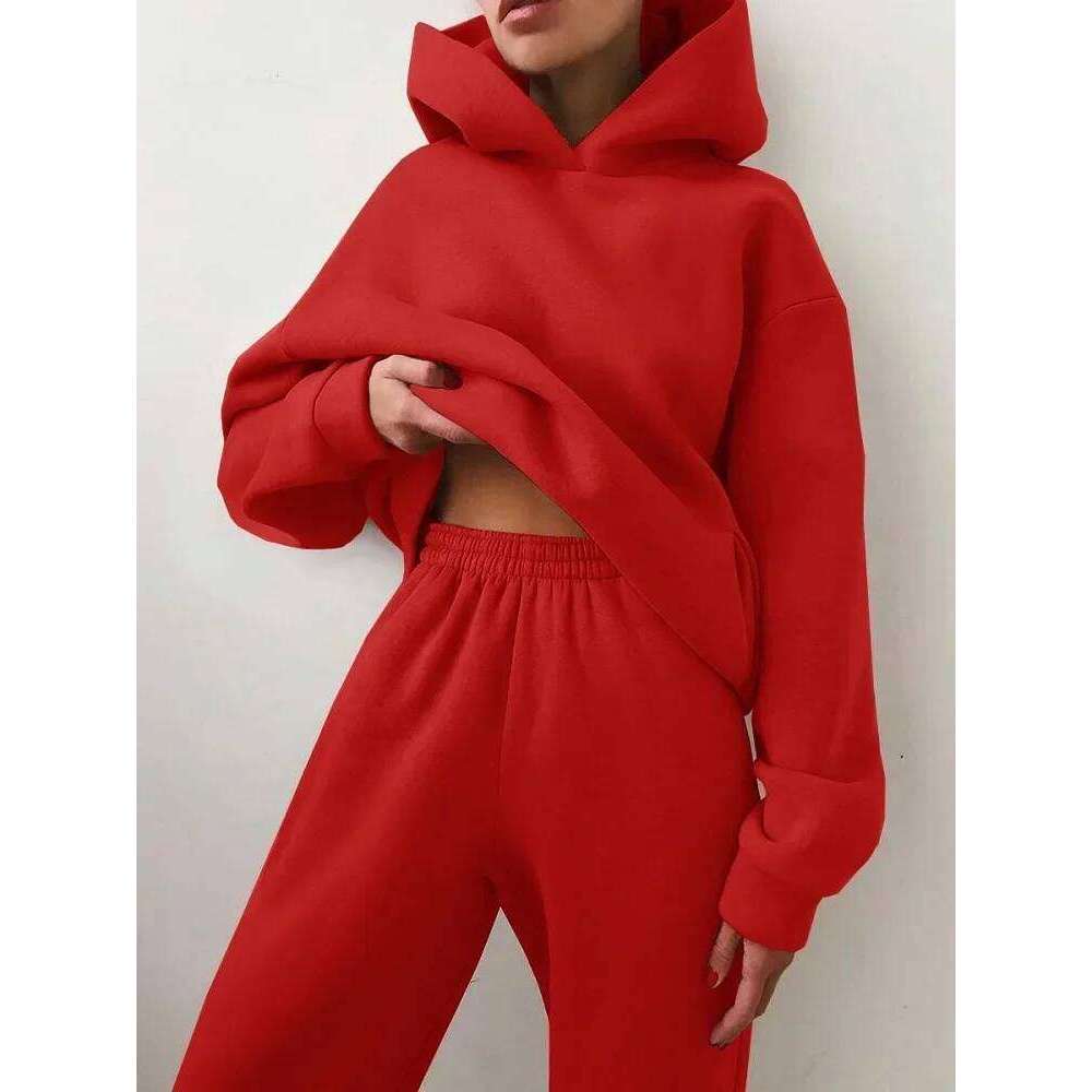 2025Hot Sales Womens Tracksuit Print Sports Hoodies for Women Suit Jogging Sweatshirts+Pants 2 Pcs Casual Woman Pants Sets C260312