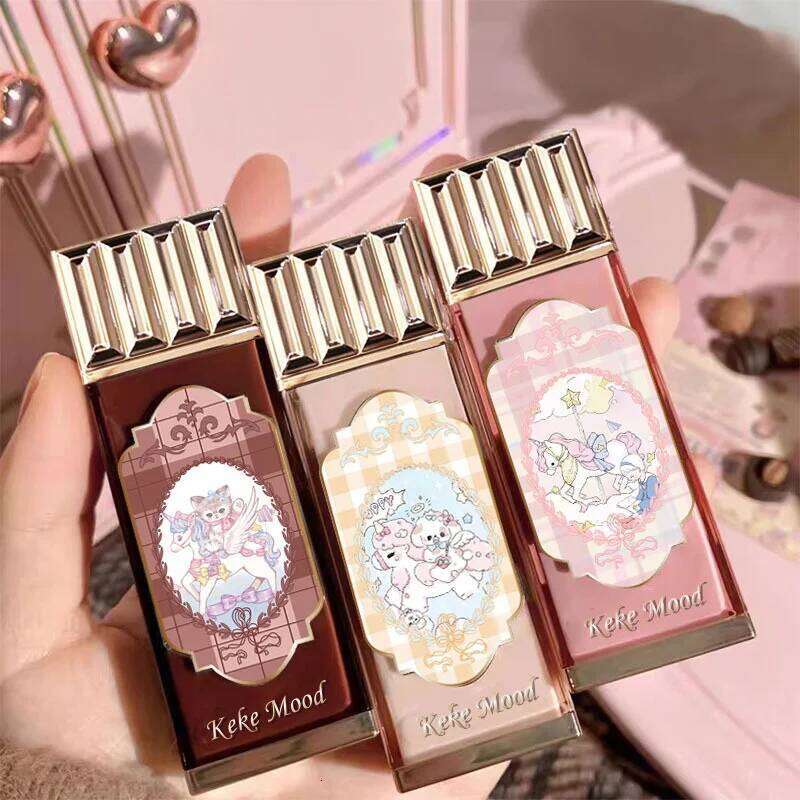 KEKEMOOD Chocolate Shop Cloud Lip Cream Delicate Clear Thin Autumn And Winter Milk Tea Color W260311