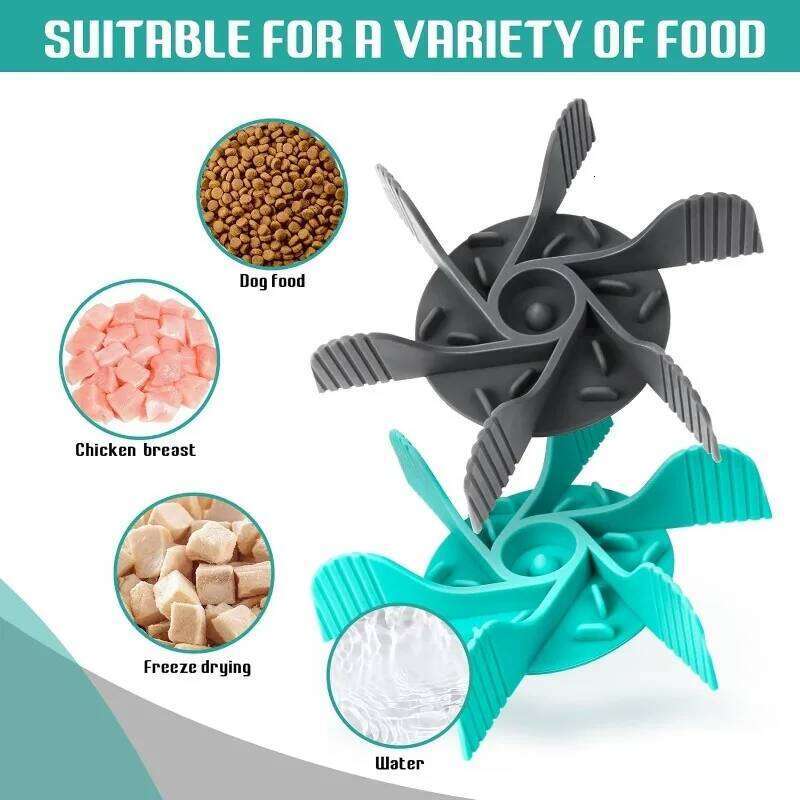 Feeder Plugin Powerful Suction Cup Slow Food Anti Choking Bowl Convenient Easy Clean Extended Dogs Eating Time Pet Supplies 26Y0312