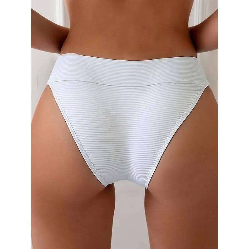 New 2025 Pure Color Bikini Sexy Hot Spring Swimsuit High Waist e Ladies Beach Panties Sport Fitn Fans Supplies Z260312