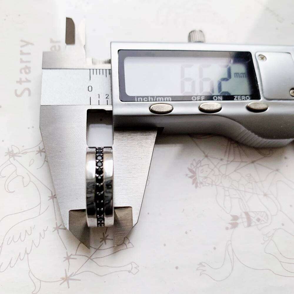 Band Ring Eternity Classic Black Europe Style Fine Jewerly For Men & Women Gift In 925 Sterling Silver H260312