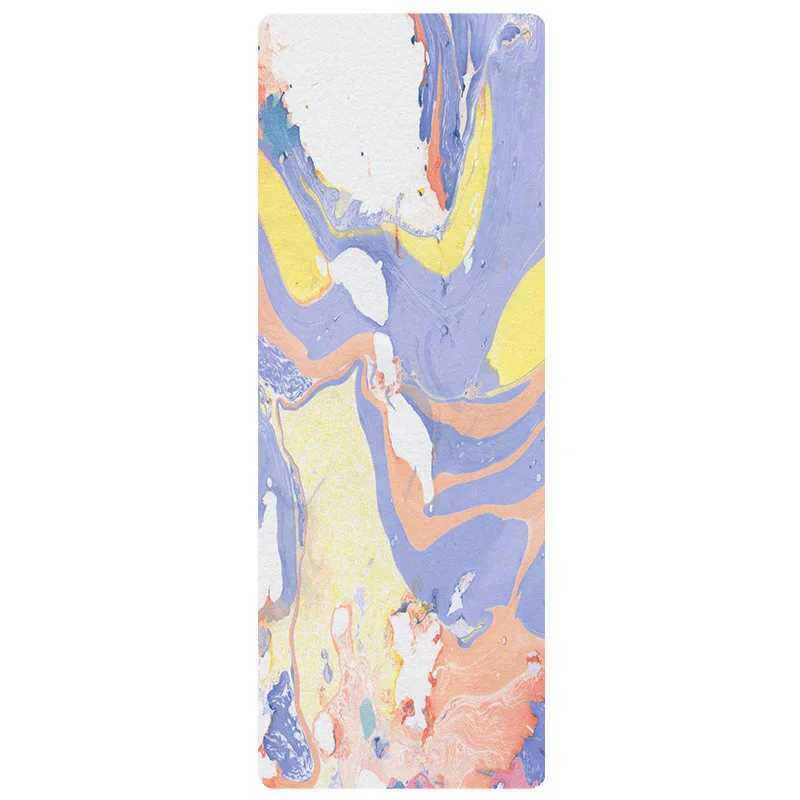 Lezyan 15mm Light Thin Foldable Suede Rubber Yoga Mat Towel Sweat-absorbing Non-slip Silent Gymnastics Workout Gym Exercise M260312