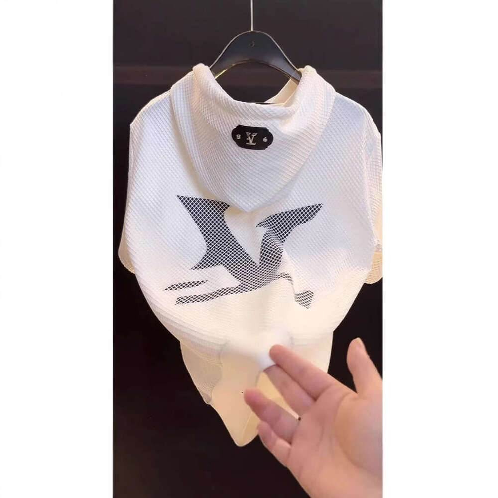 Summer New High-End Hooded Short Sleeve T-Shirt Casual Versatile Trend Half-Sleeve Hoodie For Men