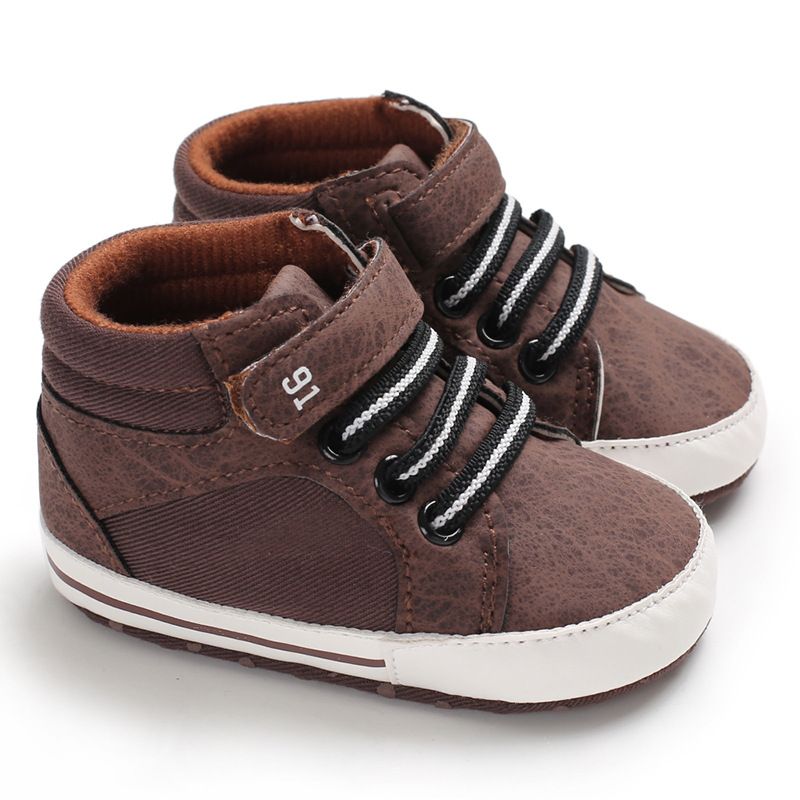 Baby Boy High-top Sneakers Newborn Infant Toddler Baby Casual Shoes Walkfashion Cotton Sole Anti-slip First Walkers Baby Girls Shoes 0-18 Months W0440