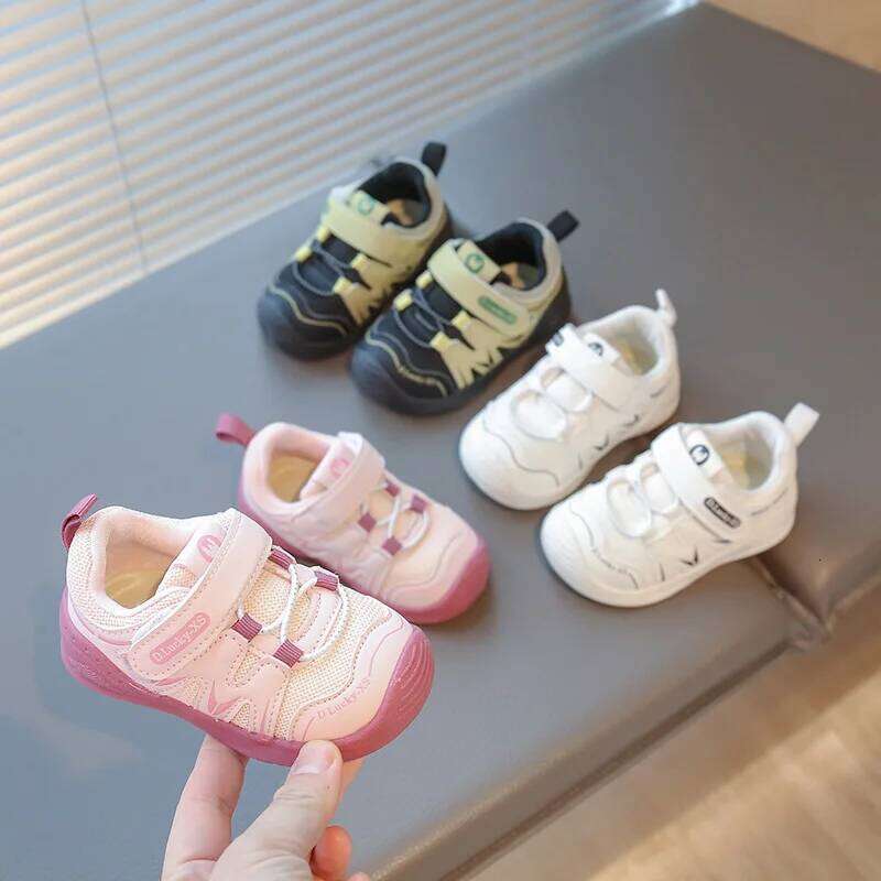 1-3 Years Children Casual Toddler Sneakers Fashion Design Unisex Little Boys Girls Soft Breathable Sport Shoes Green, Pink H260312