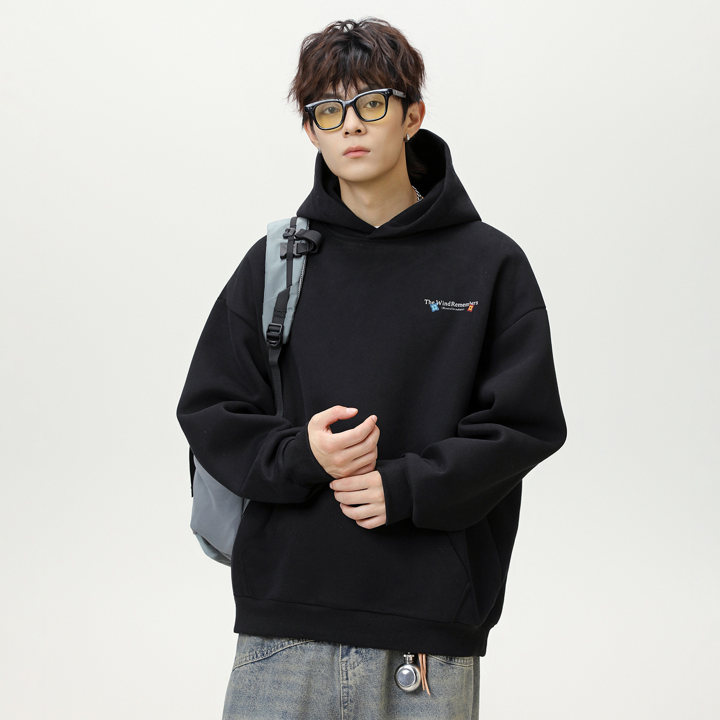 Petal Print Style Designer Hoodie Hoodie For Men Autumn New Heavyweight Texture Trendy Brand Sports Hoodie Casual Jacket
