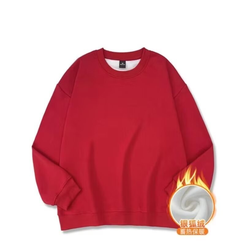 Crew Neck Sweatshirt Heavyweight 420g Fleece-lined And Thickened Autumn And Winter Pullover Long-sleeved Unisex Casual Designer Hoodie Loose-fitting S