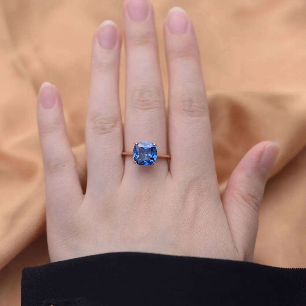 Exquisite Jewelry 925 Sterling Silver Twist Ring Colored Tennis Stackable Rings Navy Mini Cluster H260312