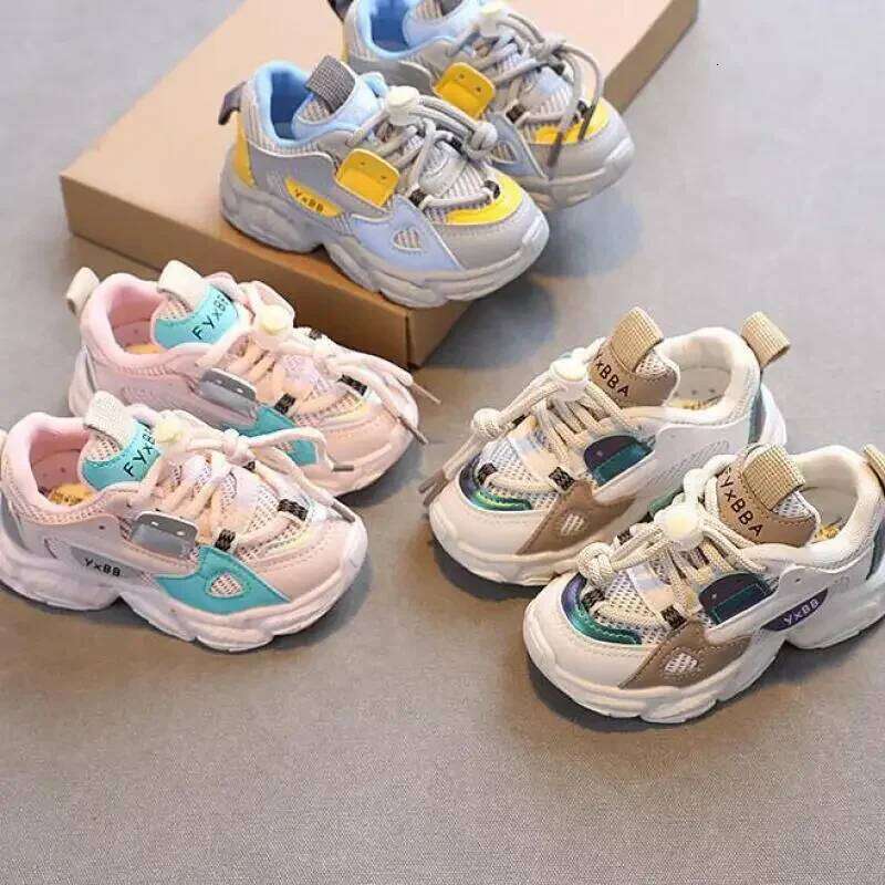 Size 21-36 Baby Toddler for Boys Girls Breathable Mesh Little Kids Casual Sneakers Non-slip Children Sport Shoes Tenis H260312