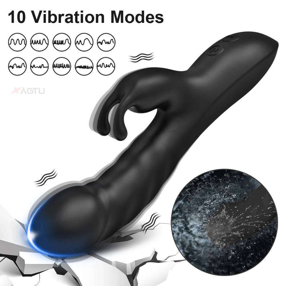 Powerful Rabbit Vibrator Female G Spot Clitoris Stimulator Vagina Nipple Massage Dildo Silent Adults Sex Toy for Women Z260311