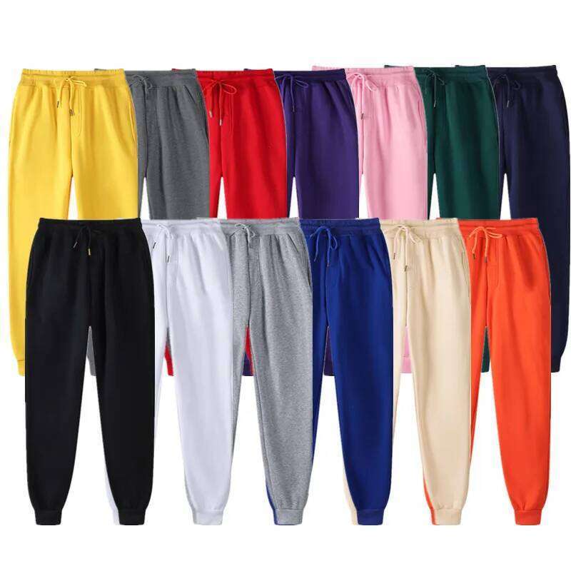 2026 Men's New Casual Sports Fashion Solid Color Loose Street Wear Autumn/Winter Slow Running Fitness Pants