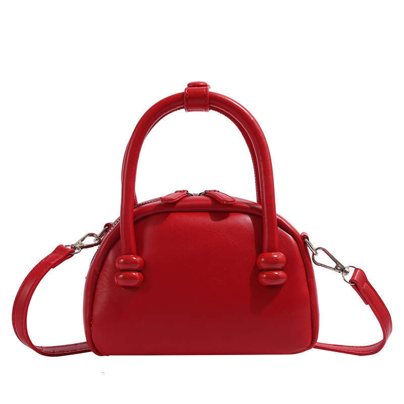 CHARHP&KEJNT Official Genuine Handheld Boston High-Quality Versatile Shoulder Crossbody Red Wedding Bag