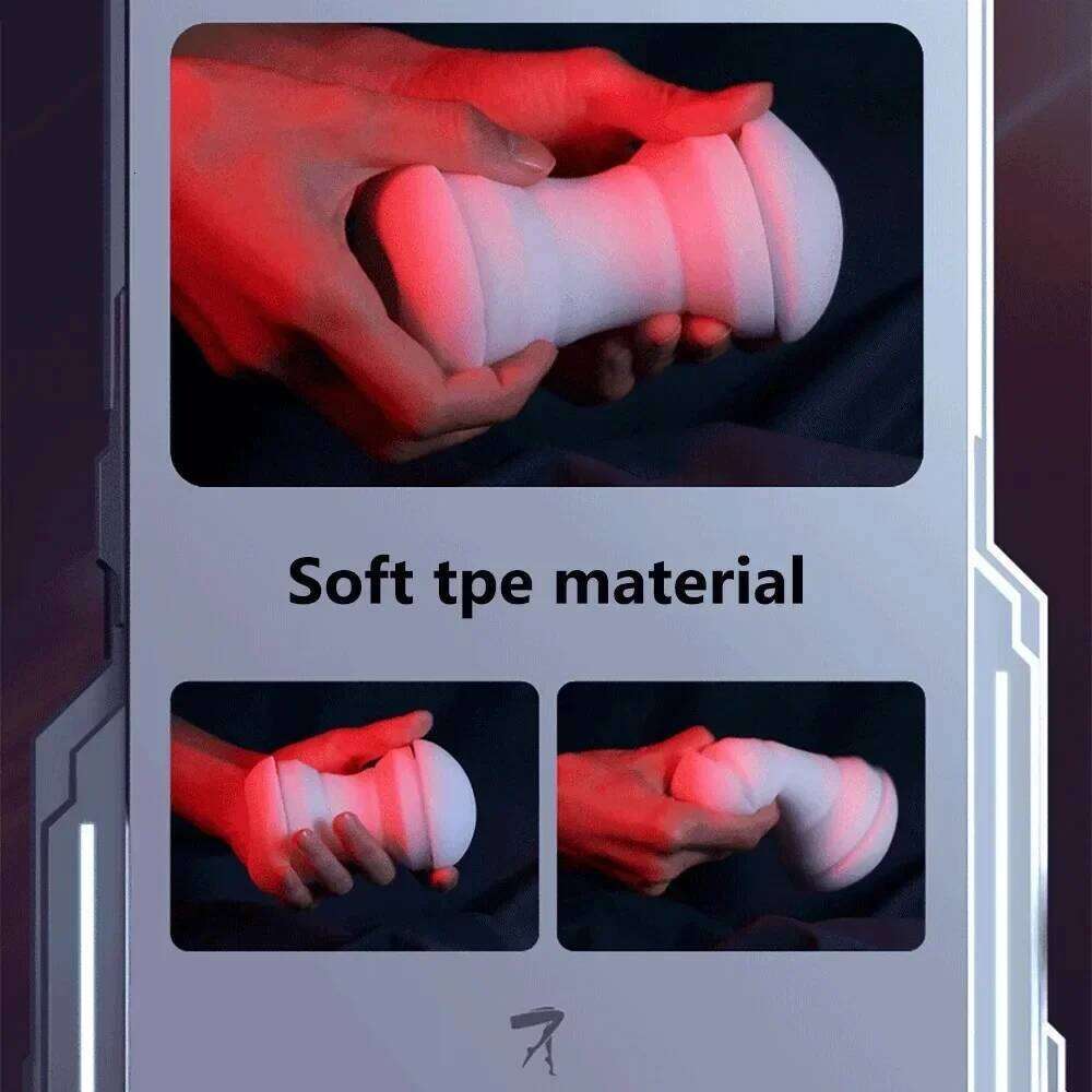 Powerful Sucking Masturbation Cup Realistic Vagina Pocket Pussy Blowjob Massager Male Masturbator Sex Toys for Men Z260311