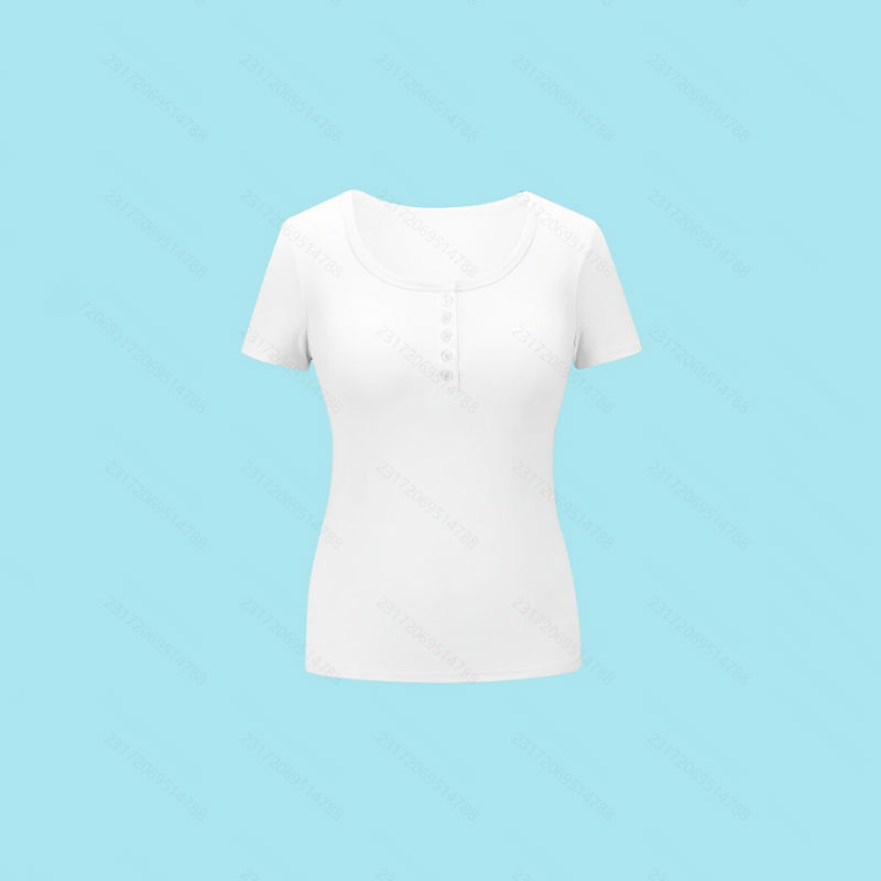 Classic Henley Neck Short Sleeve Top, Comfortable Daily Wear Shirt