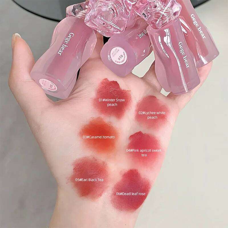 Gegebear Cream Velvet Matte Soft Texture Whitening Lip Mud Holiday Gift W260311