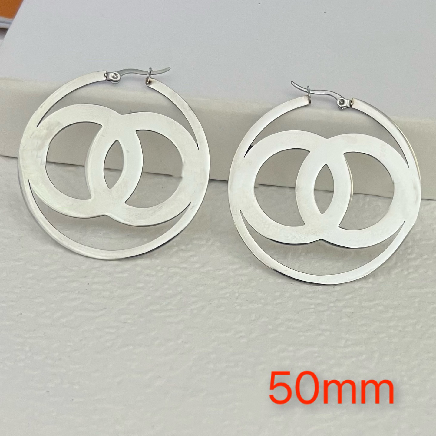 Classic Delicacy Earrings 18k Gold Stainless steel Earring Big circles Fashion Womens Holiday Wedding Party Jewelry Accessories Gifts