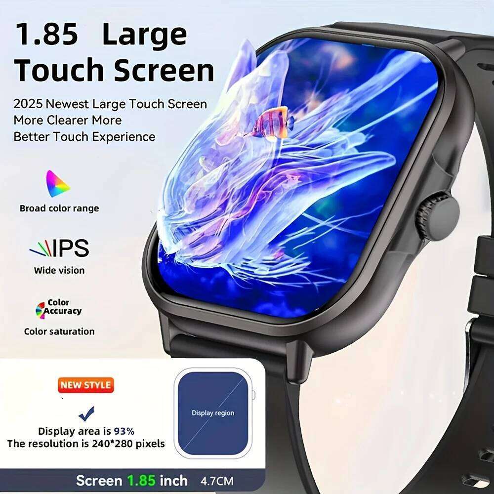 LAXASFIT New Smart Voice Assistant Fitness Band with Call/Text Alerts Multiple Exercise Modes Smartwatch Weather