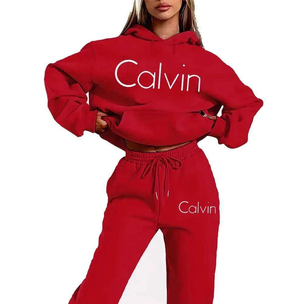 Letter Printed Women's Tracksuit Quality Two Piece Set for Women Fashion Jogging Sweatshirt Suit Drawstring Sports Daily Hooded C260312