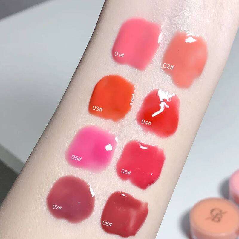 Gege bear Lip Gloss with canned Jam Moisturizes Moist and makes it hard stick to red lips W260311