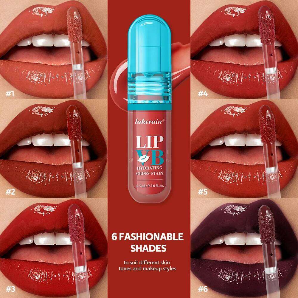 Vitamin B Moisturizing Glaze Water Light Mirror Lip Lasting Hydrating Gloss Stain Instant Glossy Wetness Makeup W260311