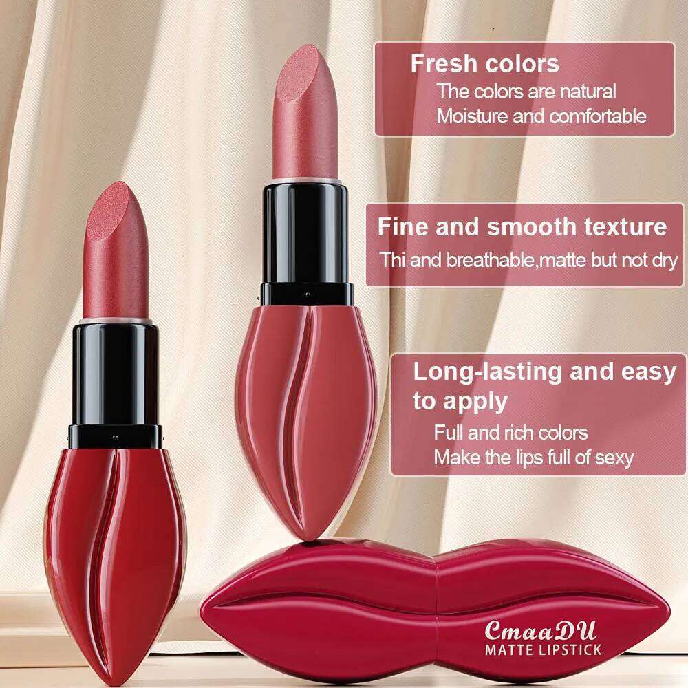 10 Matte Velvet Rich Color Rendering Lip Makeup Tool Long Lasting Waterproof Lipstick W260311