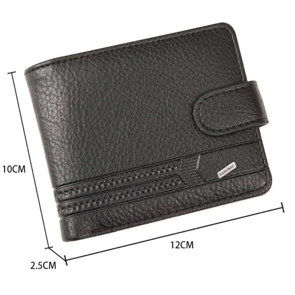 Men Wallets Leather Zipper Man Slim Card Horders Quality Male Short Multi-card Wallet Coin Pocket Purse