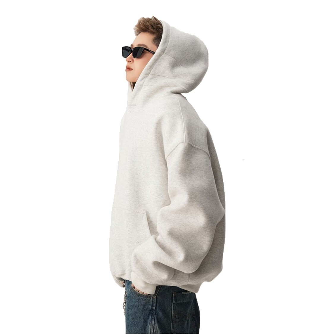 Designer Hoodie Loose Fit Plain Hoodie For Men Casual Versatile Style Trendy Solid Color Couple's Long Sleeve Sweatshirt Jacket