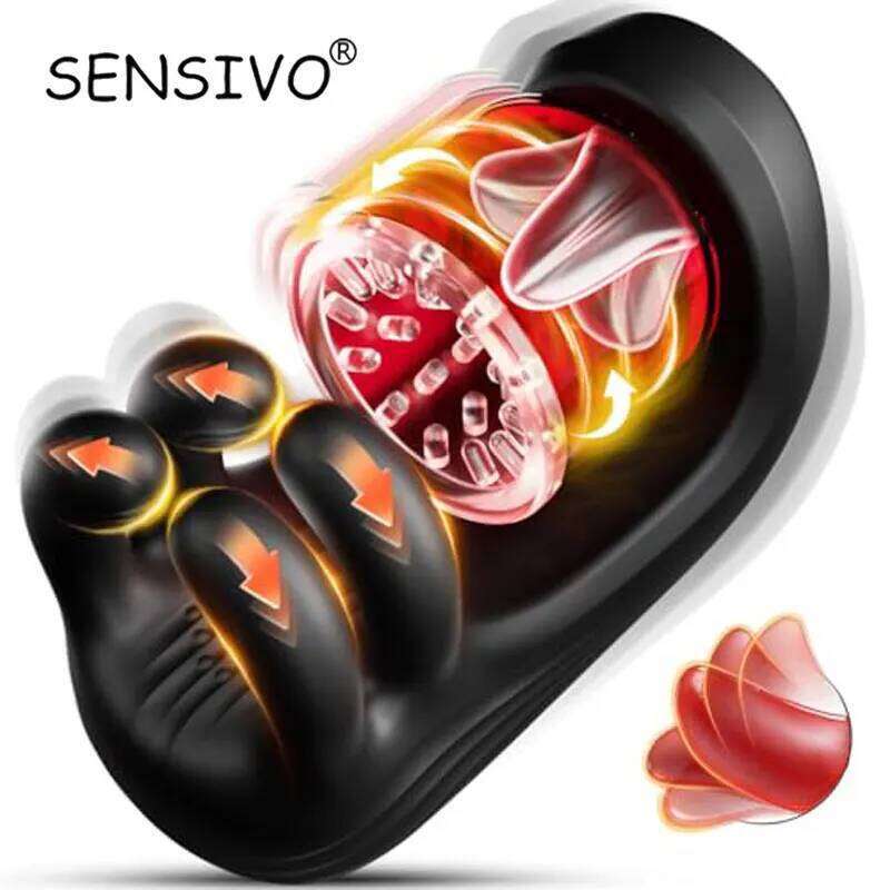 Tongue Licking Male Masturbator Blowjob Machine Penis Stroker Glans Training Stimulation Endurance Adult Sex Toy for Men Z260312