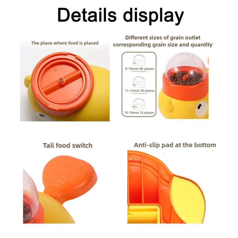 Pet bowl, duck snack dispenser, slow anti-swallowing dog food interactive feeder for small and medium pets 26Y0312