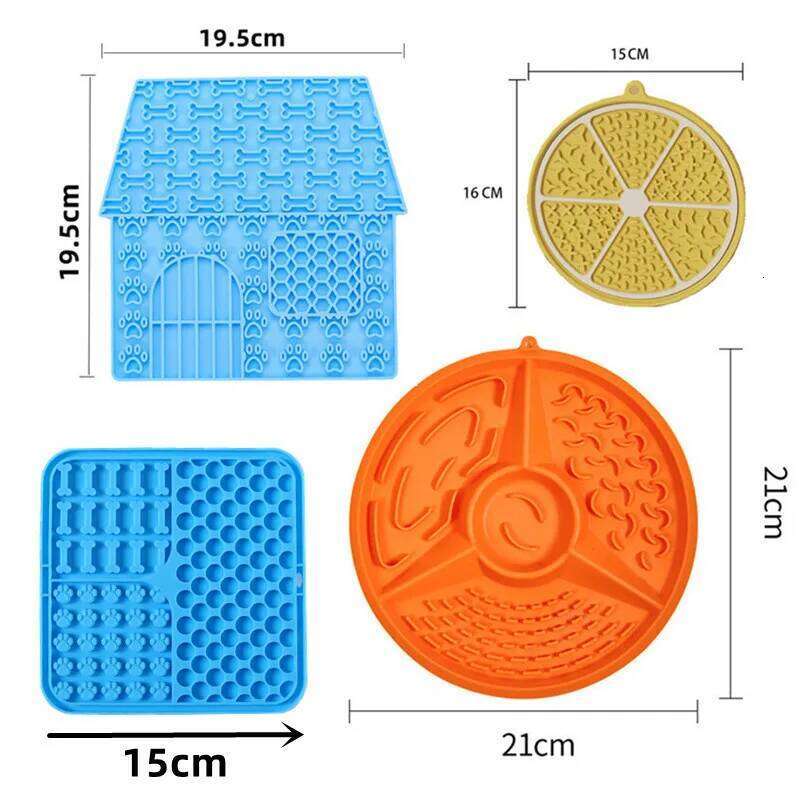 Pet Supplies Dog Licking Silicone Cat Slow Food Tableware Bowl Suction Cup Anti Choking ,Anti Overturning Healthy Meal Mat 26Y0312