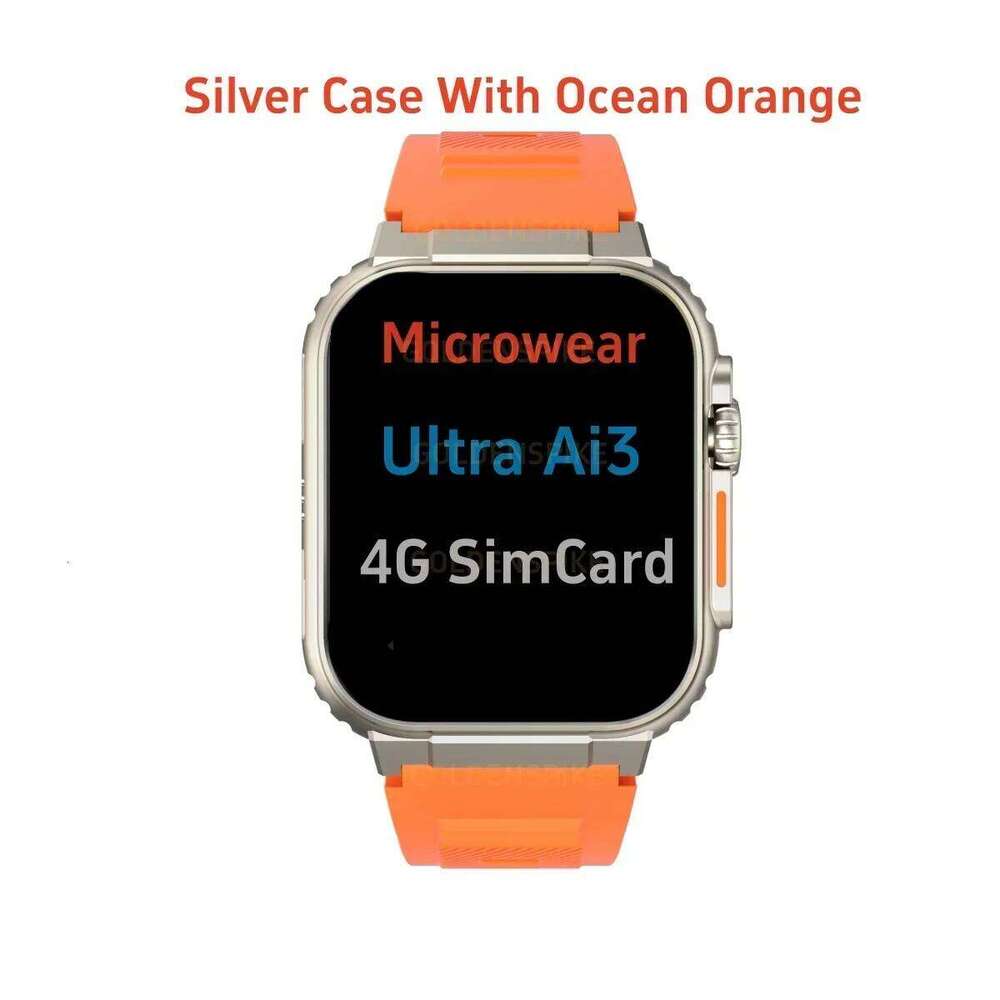 Ai3 Smartwatch: 2.2" 448*528 AMOLED, 4G SIM, 256GB, Health Monitoring & Rotating Camera