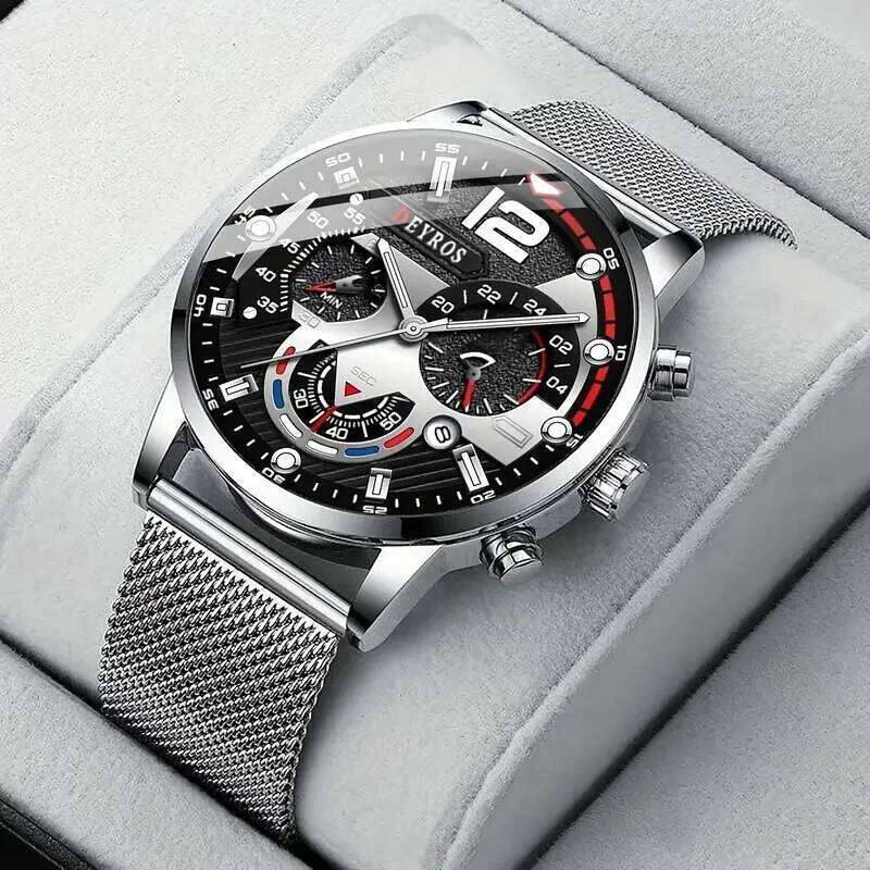 Fashion Mens Business Watches Luxury Quartz Wrist Luminous Clock Men Casual Calendar Watch