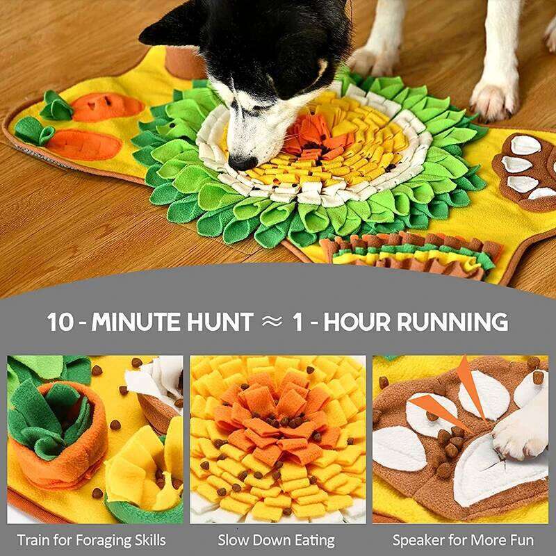 New Foraging Smell Blanket Entertainment Interactive Dog Slow Food Mat Training Educational Pet Toys 26Y0312