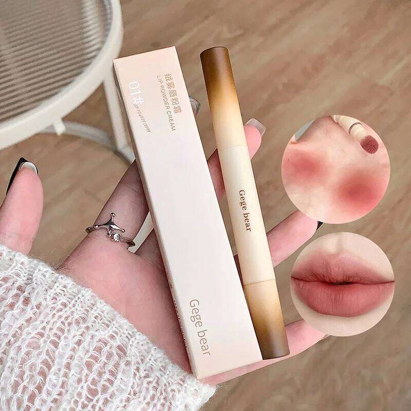 Gege Bear Matte Lip Powder Cream Soft Velvet Finish, Natural-Looking and Skin-Tone Enhancing, Long-Lasting, W260311