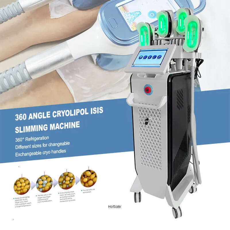 High Efficiency 360Cryo Slimming Fat Freezing Machine Cellulite Reduction Vacuum V Shape Rf Face Lifting Cavitation Body Contouring Machine