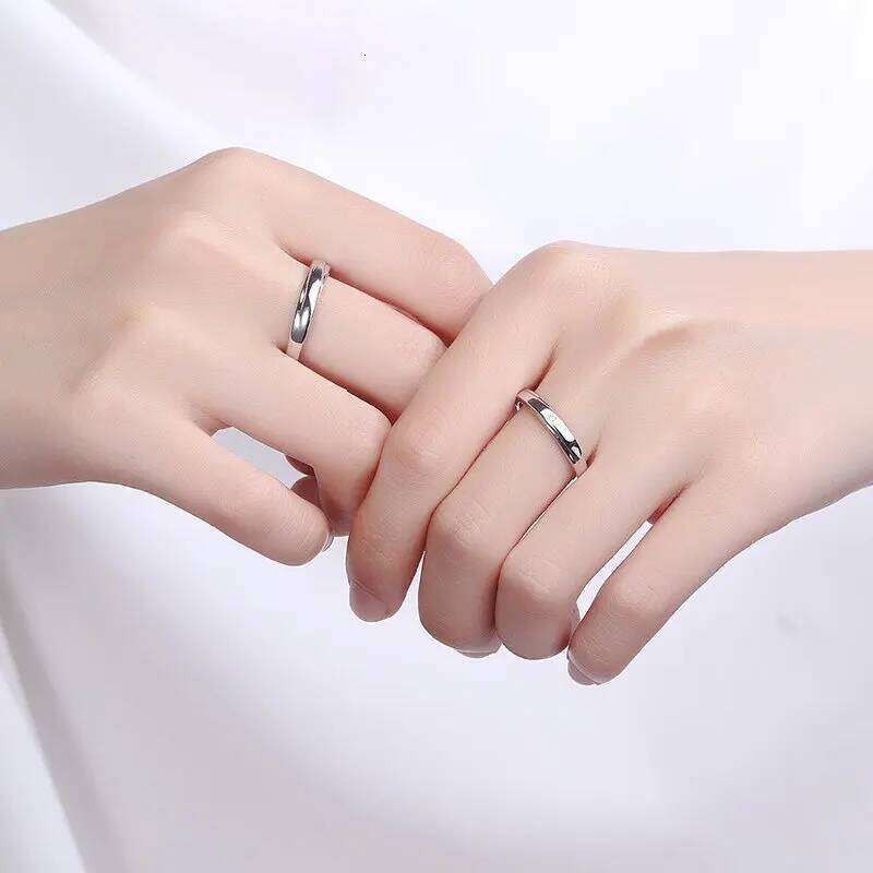 Luxury Romantic Two Hearts Beat As One Couple Rings for Women Men Fashion Zircon Wings Design Engagement Wedding Ring Jewelry W260311
