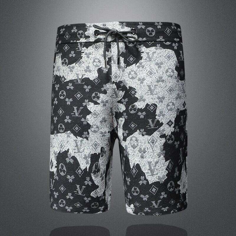 2025 New High-End Summer Men's Casual Shorts, Trendy Brand Jacquard Pants, Mid-Length Slim Fit Plus Size Shorts For Outdoor Wear Asia Size