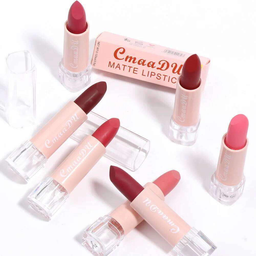 15 Colors Matte Lipsticks Waterproof Long Lasting Sexy Red Stick Makeup Brown Velvet Pigments Lip Tint Profissional Cosmetic W260311