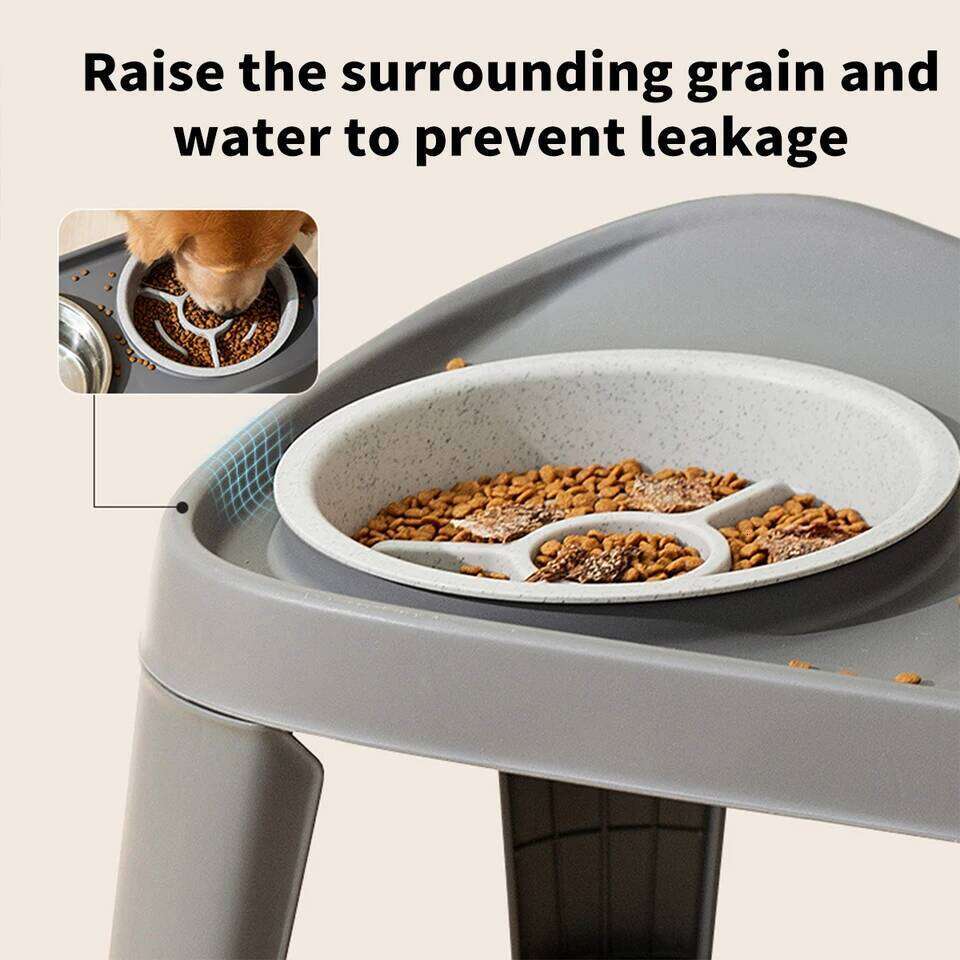 One piece classic folding elevated double medium and golden retriever large dog feeding pet bowl 26Y0312
