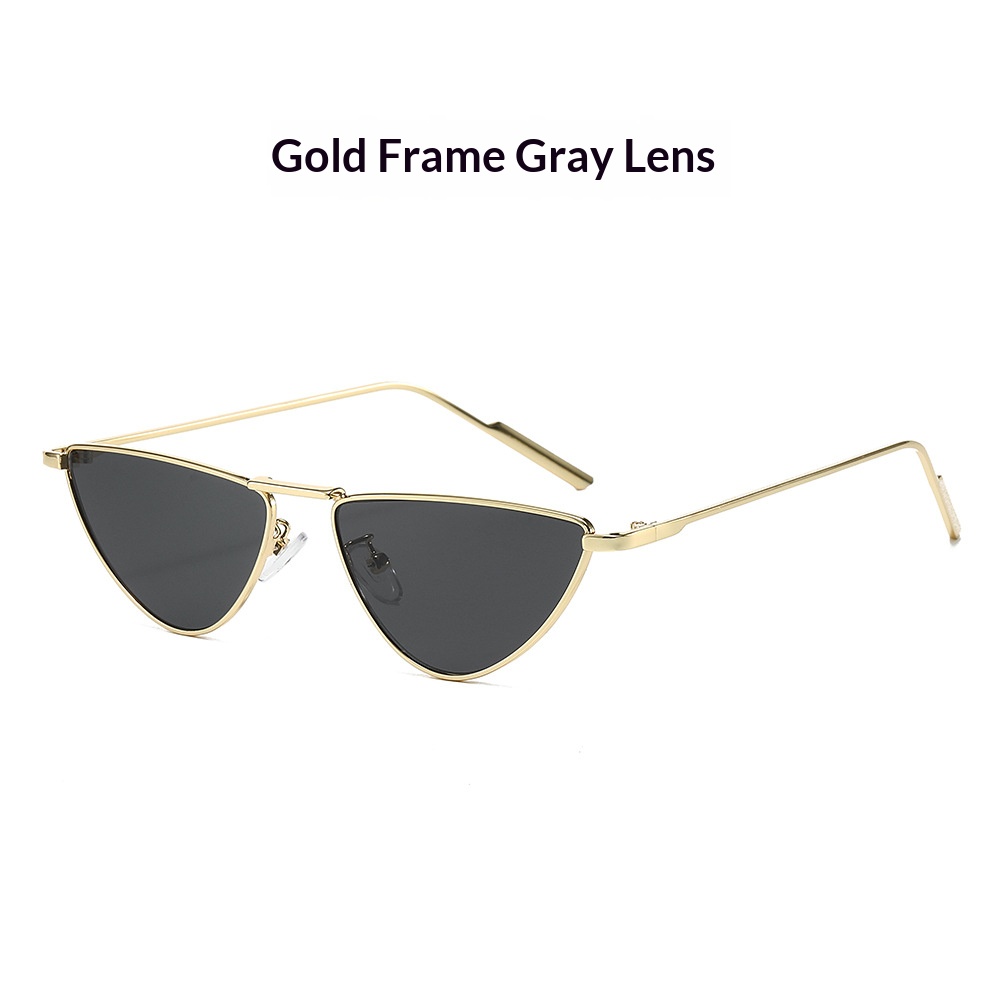 New European, American, Korean style hip-hop sunglasses for men, high-end fashion, cat eye sunglasses for women, UV resistant metal glasses