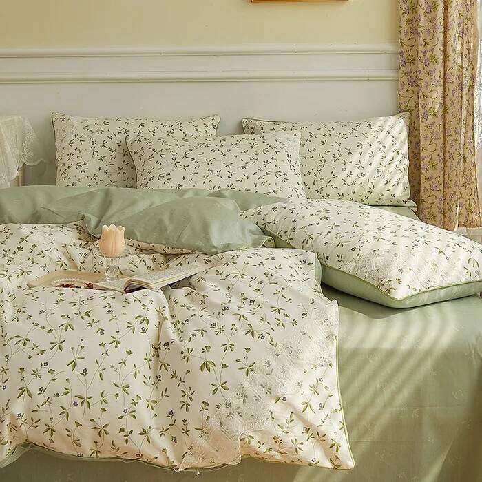 Bed four-piece set of pure cotton 2025 new quilt cover grinding autumn and winter H260312